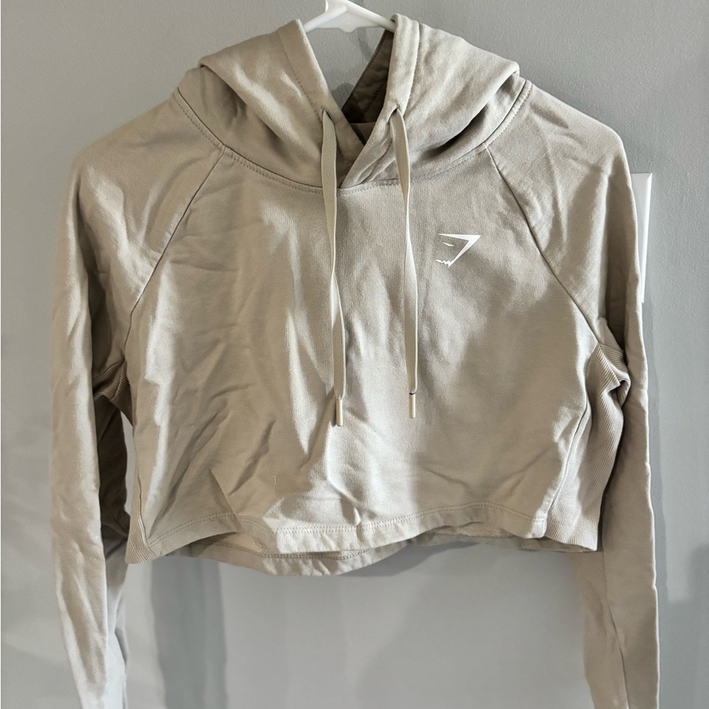 Gymshark Cropped Tan Hoodie